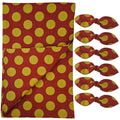 Maison Charlo | Table Runner & Ties Napkin Rings Kits Red & Gold Dot Polka for Christmas, Easter, Valentine's, Mother's Day-0