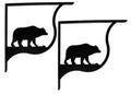 Wrought Iron Bear Shelf Brackets Corner Accent Large (pair)