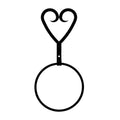 Wrought Iron Heart Towel Ring Towel Rack